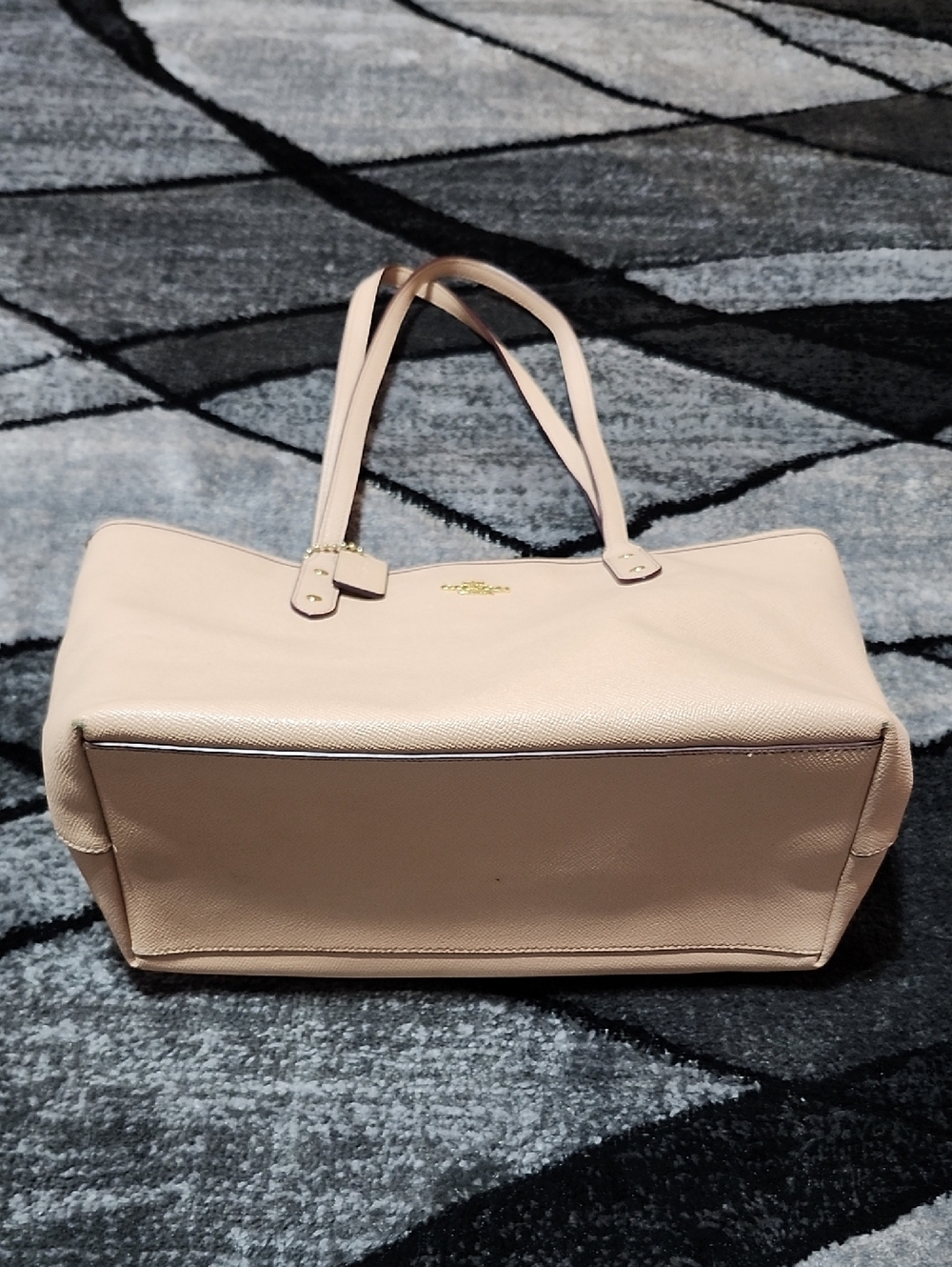 COACH CITY CROSSGRAIN LEATHER FULL-ZIP PATAL PINK TOTE BAG - Picture 6 of 16